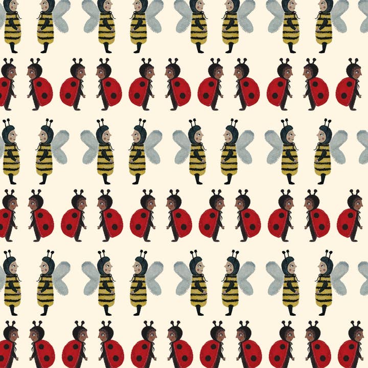 Papier cadeau Coccinelle et Abeille pour la vente par LYDIAMAE