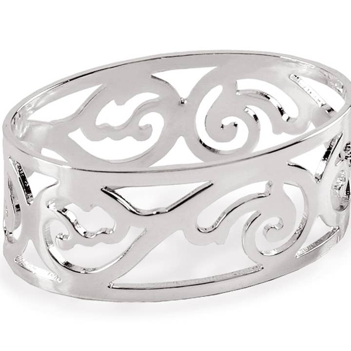 Set of 4 Napkin Rings Vita, Silver-Plated for wholesale by EDZARD