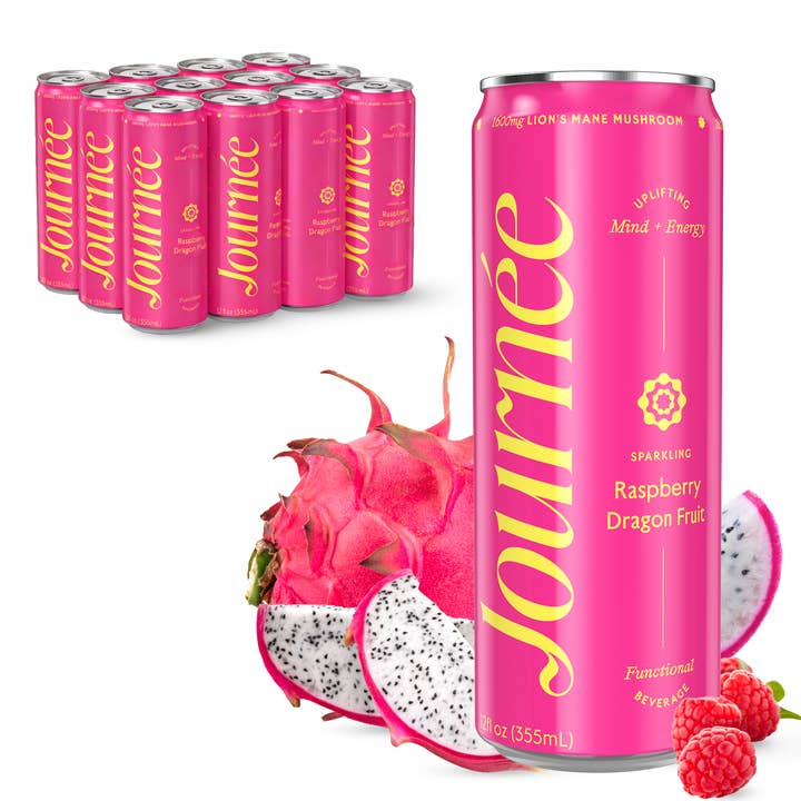 Functional Energy Drink Raspberry Dragon Fruit 12-pack for wholesale by Journée