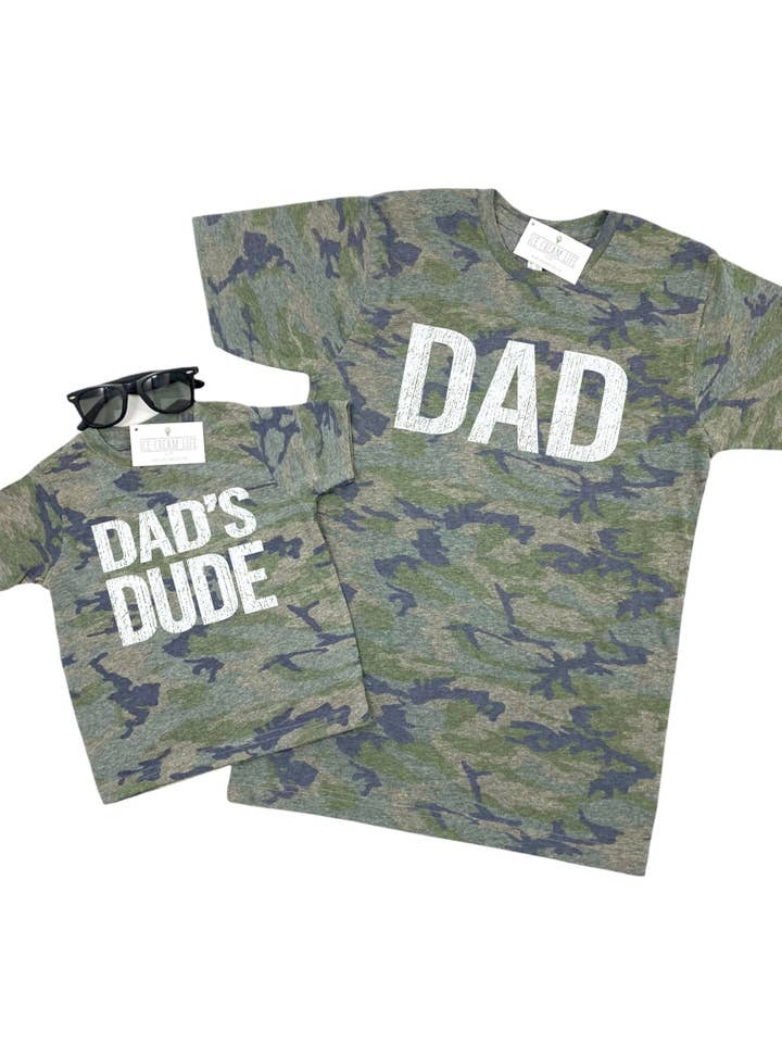 Ice Cream Life - Venta al por mayor Camiseta serigrafiada - Niños - CAMISA DE CAMUFLAJE DAD'S DUDE - TRAJES A JUEGO DE PADRE E HIJO PAPÁ & ME1