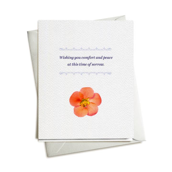 Wishing you Comfort, with flower * Sympathy | Greeting Ca for wholesale by SpecialOrbits