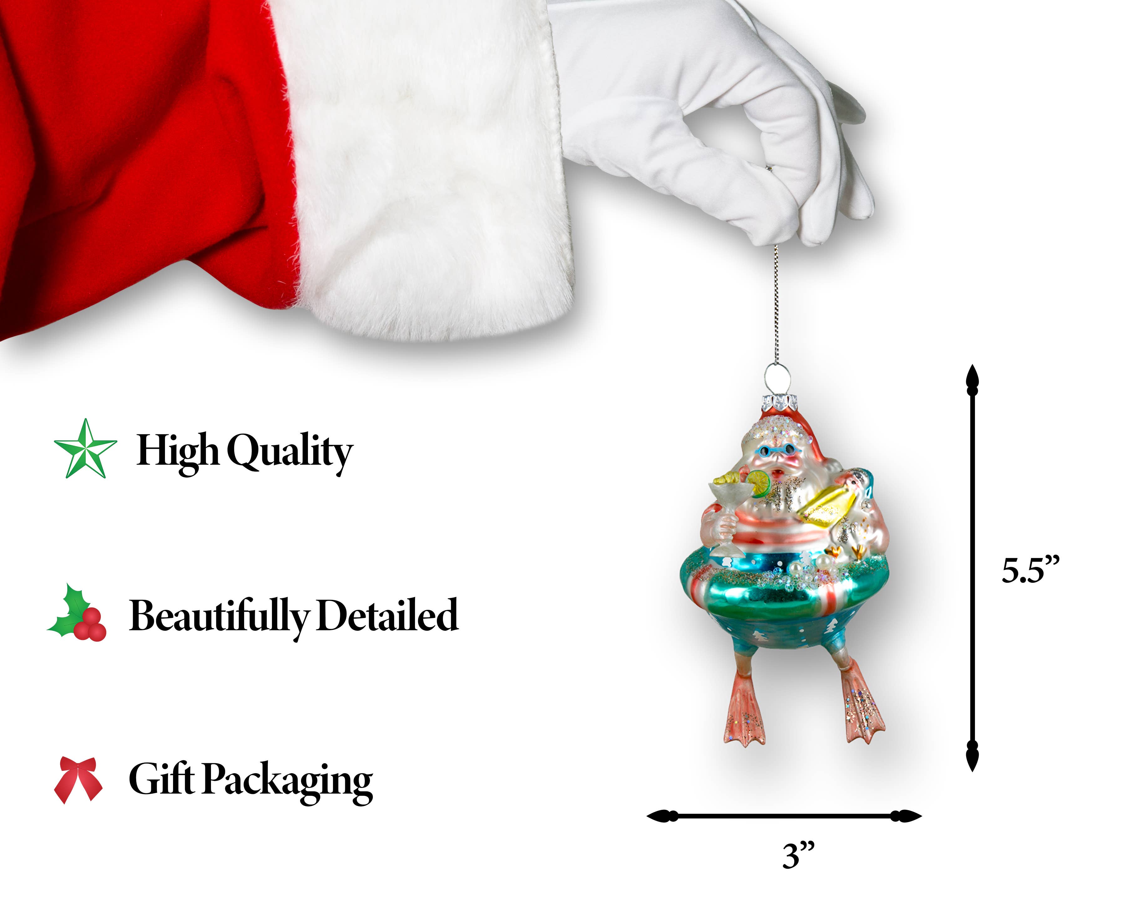 North Star Christmas – wholesale Prydnad – North Star Christmas | Lazy River Santa Glass Prydnad1