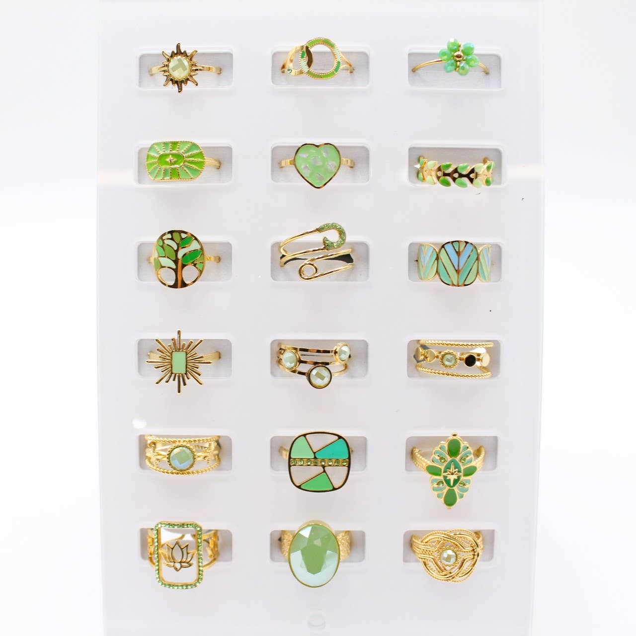 Reference Mode – Engroshandel Smykkesæt – Sæt med 18 justerbare ringe i rustfrit stål4