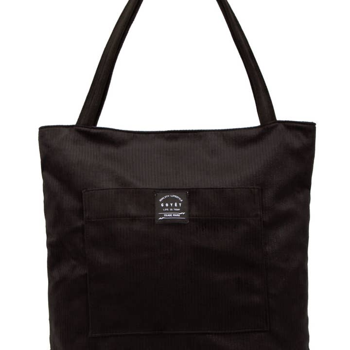 Bolso de mano y hombro de terciopelo negro Goyet Edna para venta al por mayor de FEVUP CO.