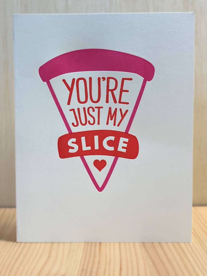 Carte Just My Slice Rouge pour la vente par Coffee n Cream Press
