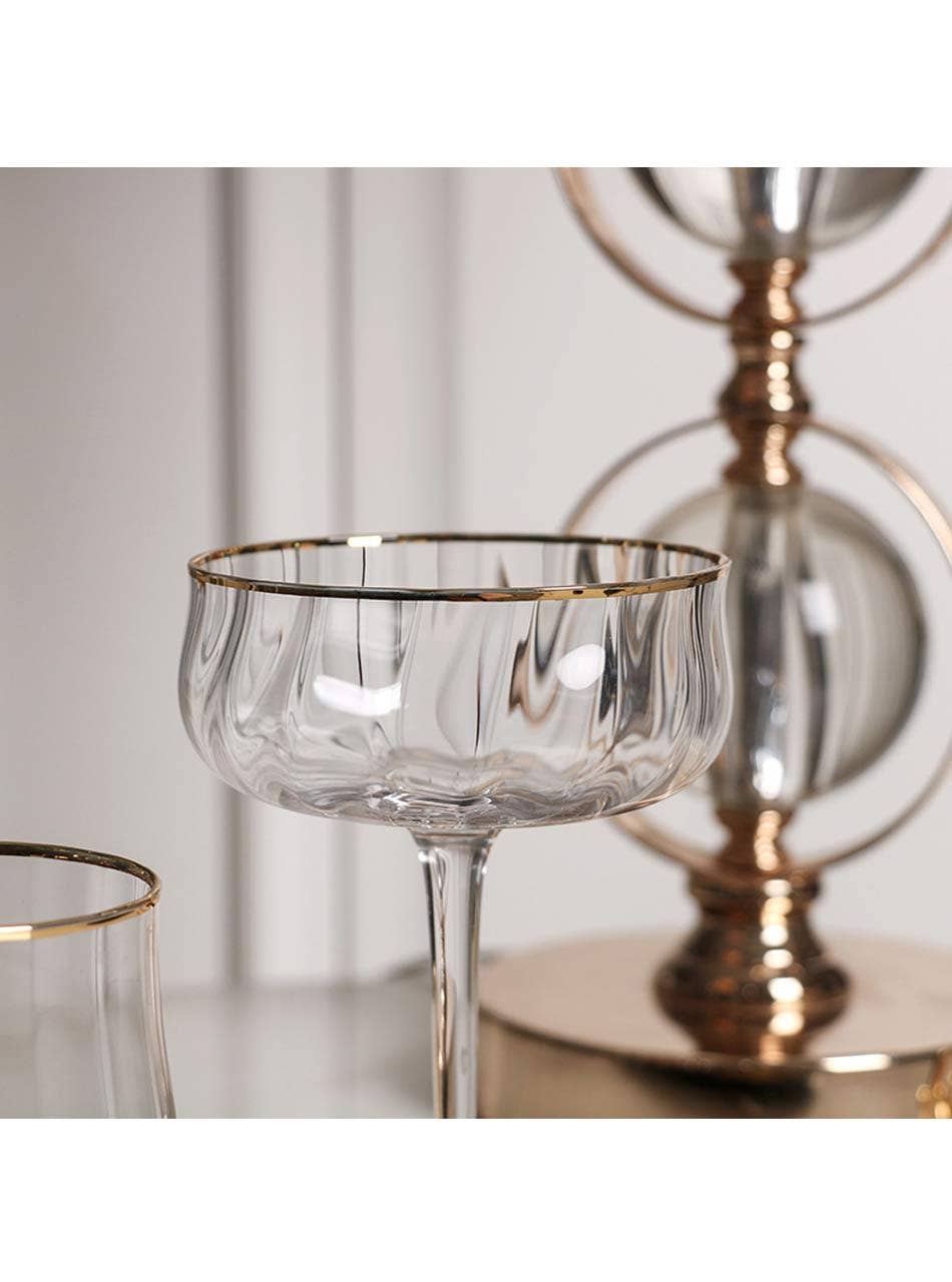 TUTU Home - Wholesale Cocktail/Liquor Glass - “Petal” Coupé Clear Crystal Glass4