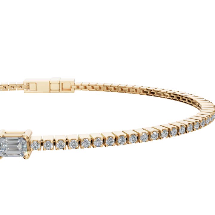 PureYou Jewelry - Wholesale Bangle Bracelet - Women's Tennis Bracelet with 1Ctw Natural Diamond in Gold10