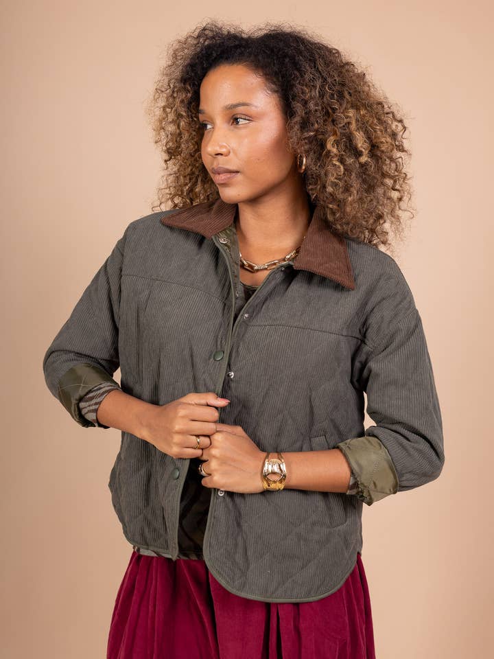 Pépouz' Paris - Wholesale Jacket - Women's - Quilted corduroy jacket PV25340