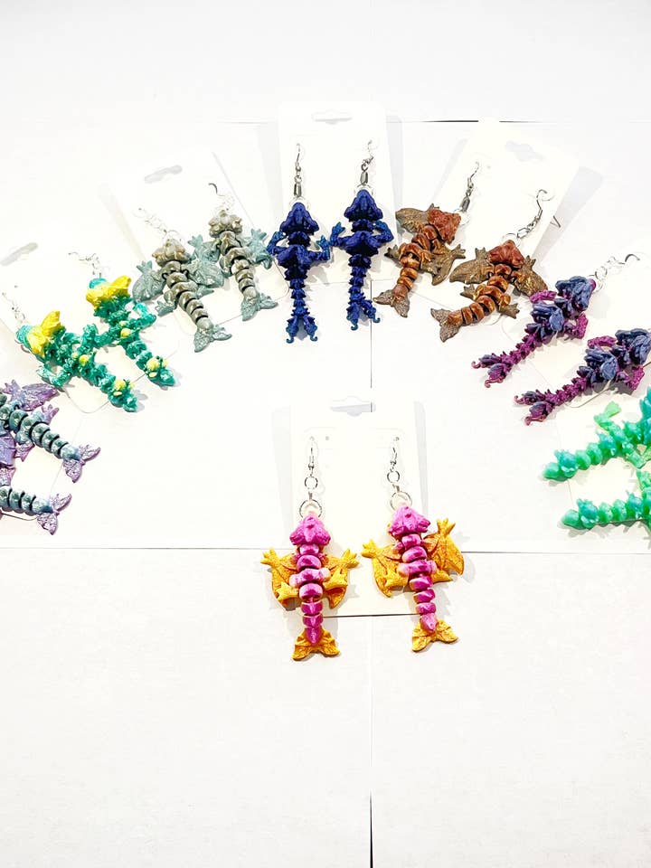 1 par de pendientes surtidos de animales o dragones para venta al por mayor de pyegames