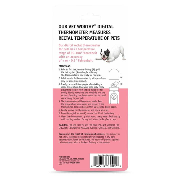 Pet Palette Distribution - Wholesale Thermometer - Vet Worthy Pet Digital Thermometer1