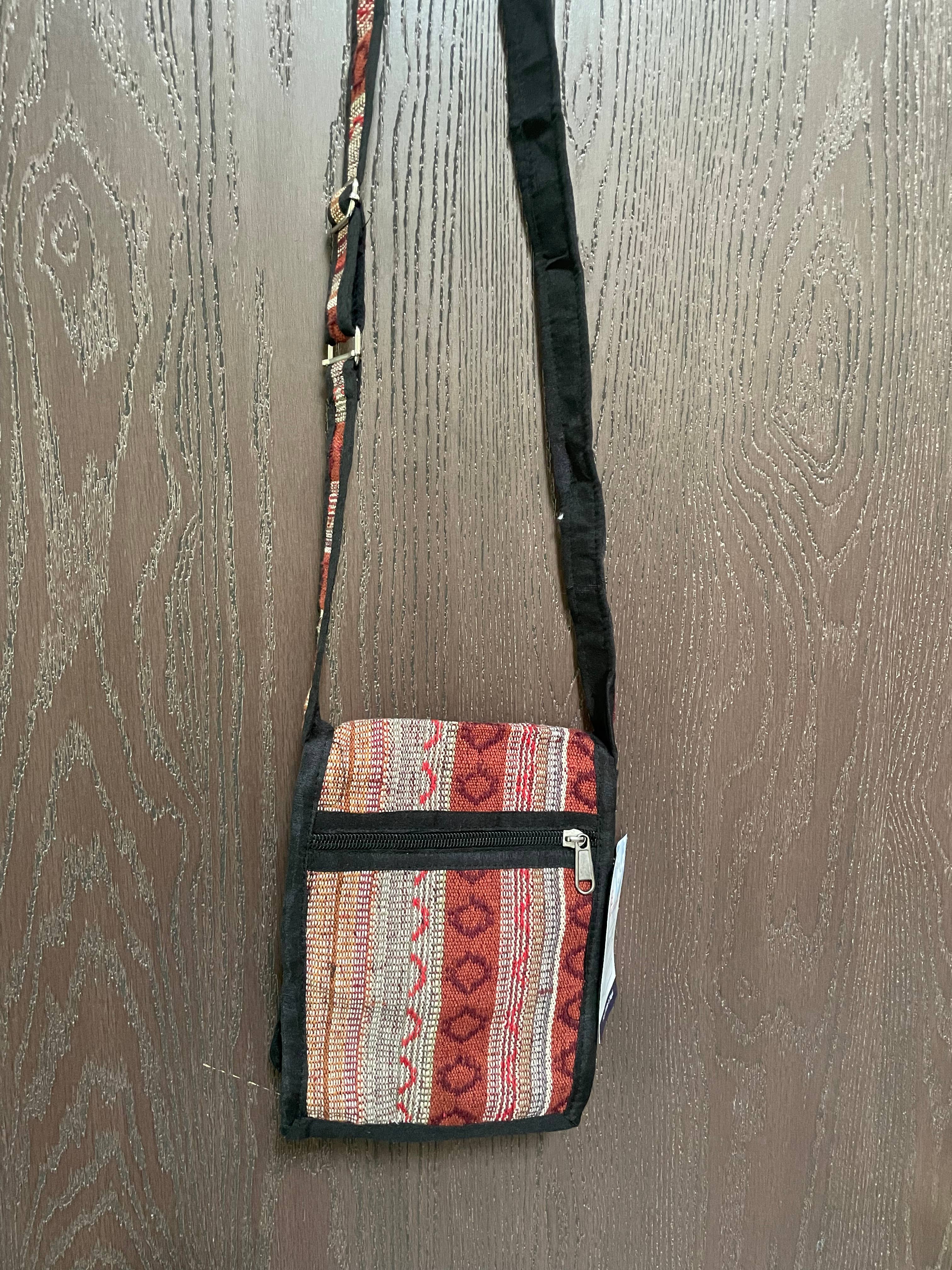 Like International - Vente Sac porté épaule – femme - Adorable coton passeport voyage trois poches rayure ajustable10