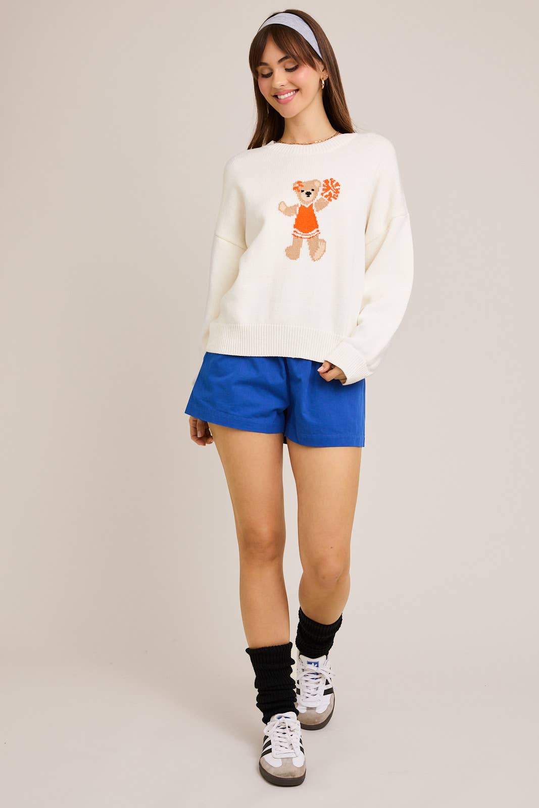 LE LIS - Wholesale Graphic Sweatshirt - Women's - LONG SLEEVE CREW NECK TEDDY BEAR GRAPHIC SWEATER3