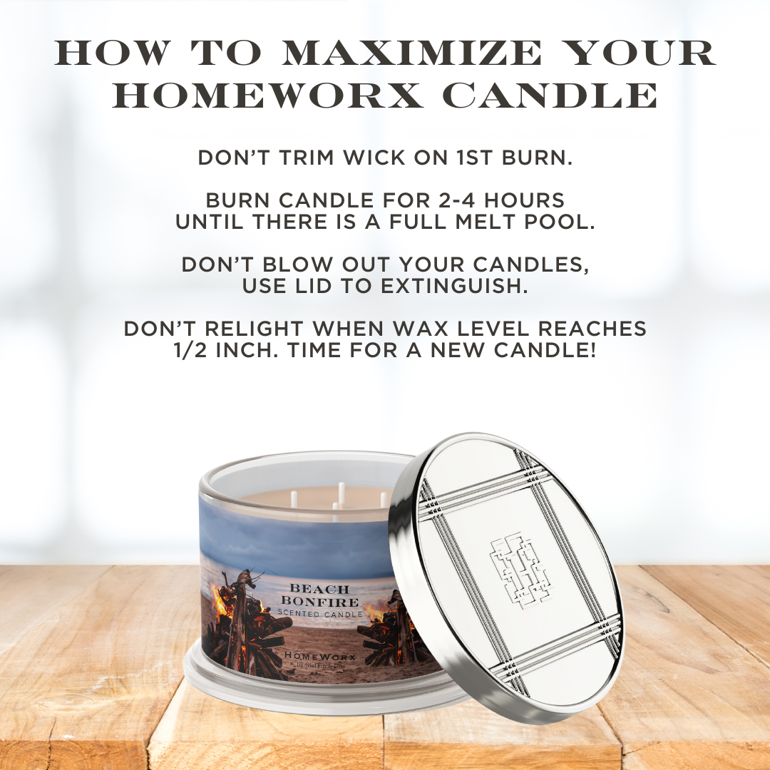 HomeWorx by Slatkin + Co. - Wholesale Jar/Filled Candle - Beach Bonfire Tonka & Birch Scented Candle (18oz)5
