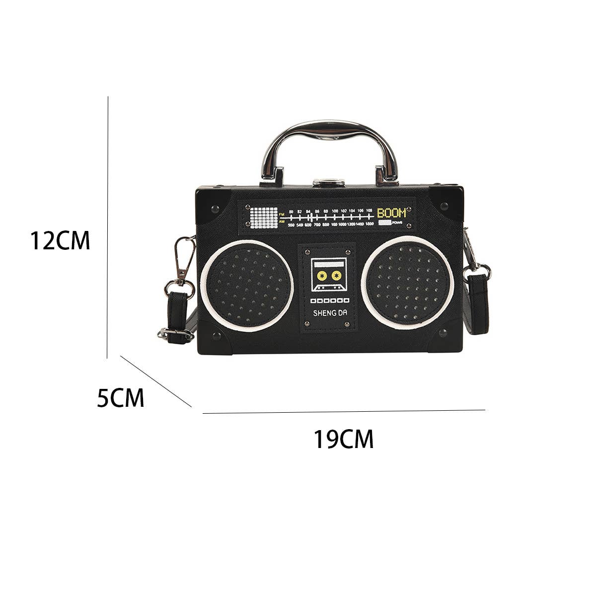 ACCITY - Wholesale Messenger Bag - Women's - RETRO RADIO BOX-SHAPED MESSENGER BAG_CWAB09857