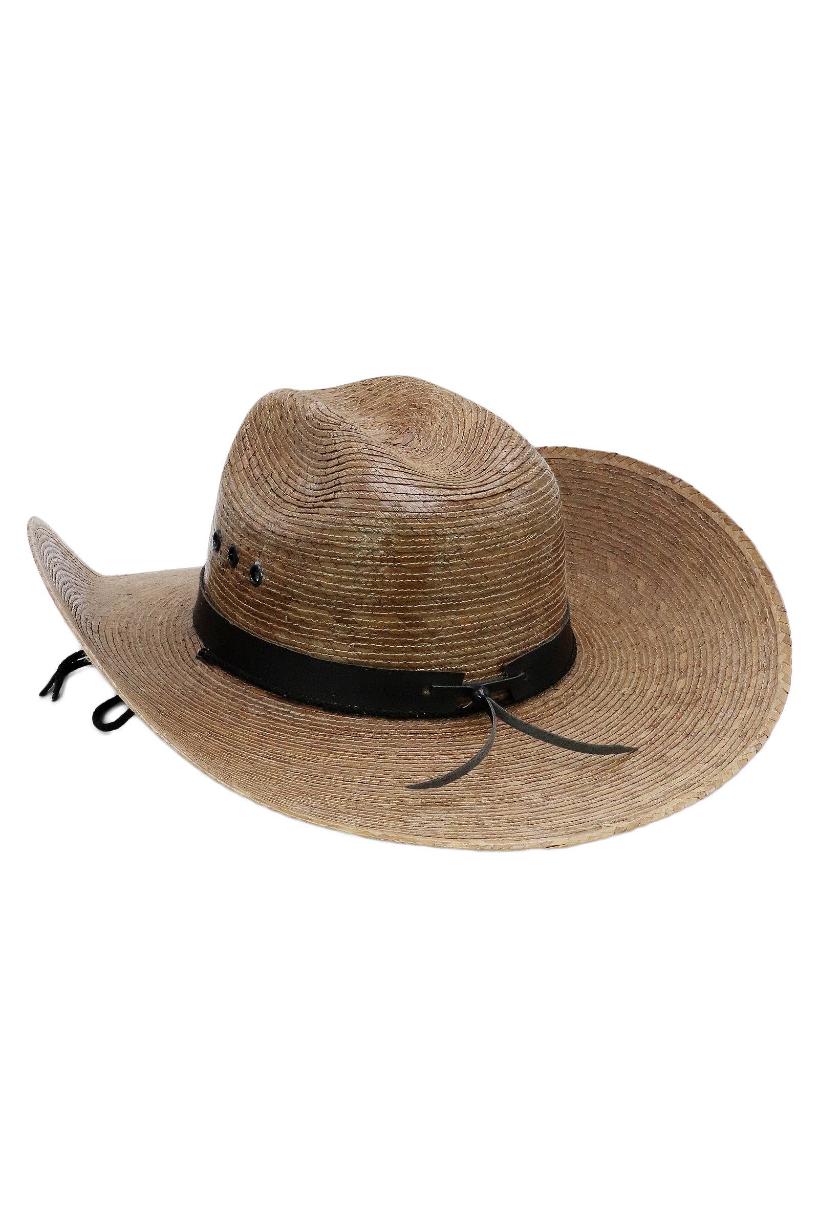Cap Zone – wholesale Cowboy hat – Unisex – Eyeleted Cutter Palm Straw Cowboy Hat6