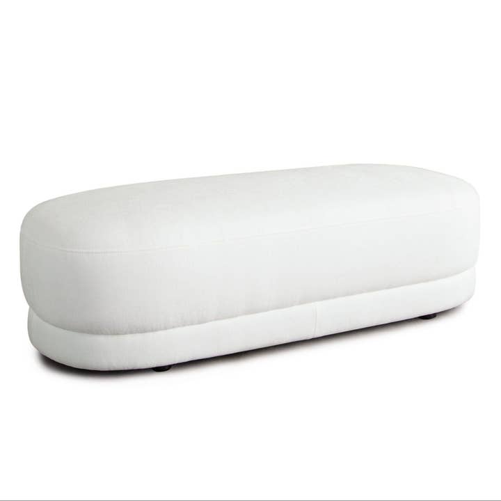 Fox Performance Fabric Oval Bedroom Bench for wholesale by LOOMLAN