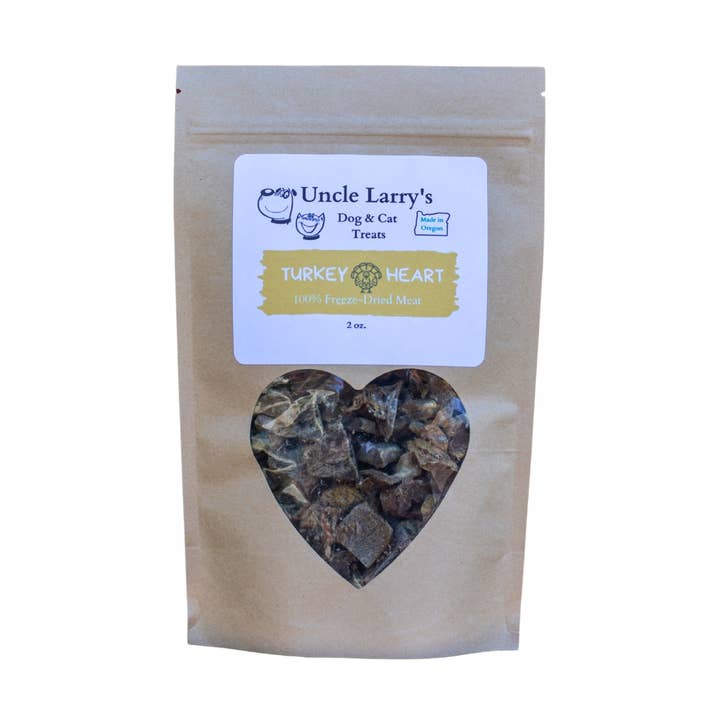 100% Turkey Hearts 2 oz for wholesale by Uncle Larry's Treats