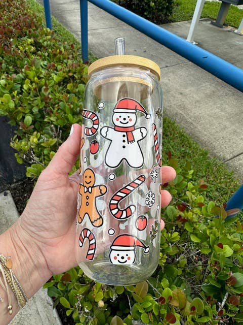 Raymar Artful Creations Inc - Wholesale Drinking Glass/Cup - Christmas Snowmen Glass Tumbler
