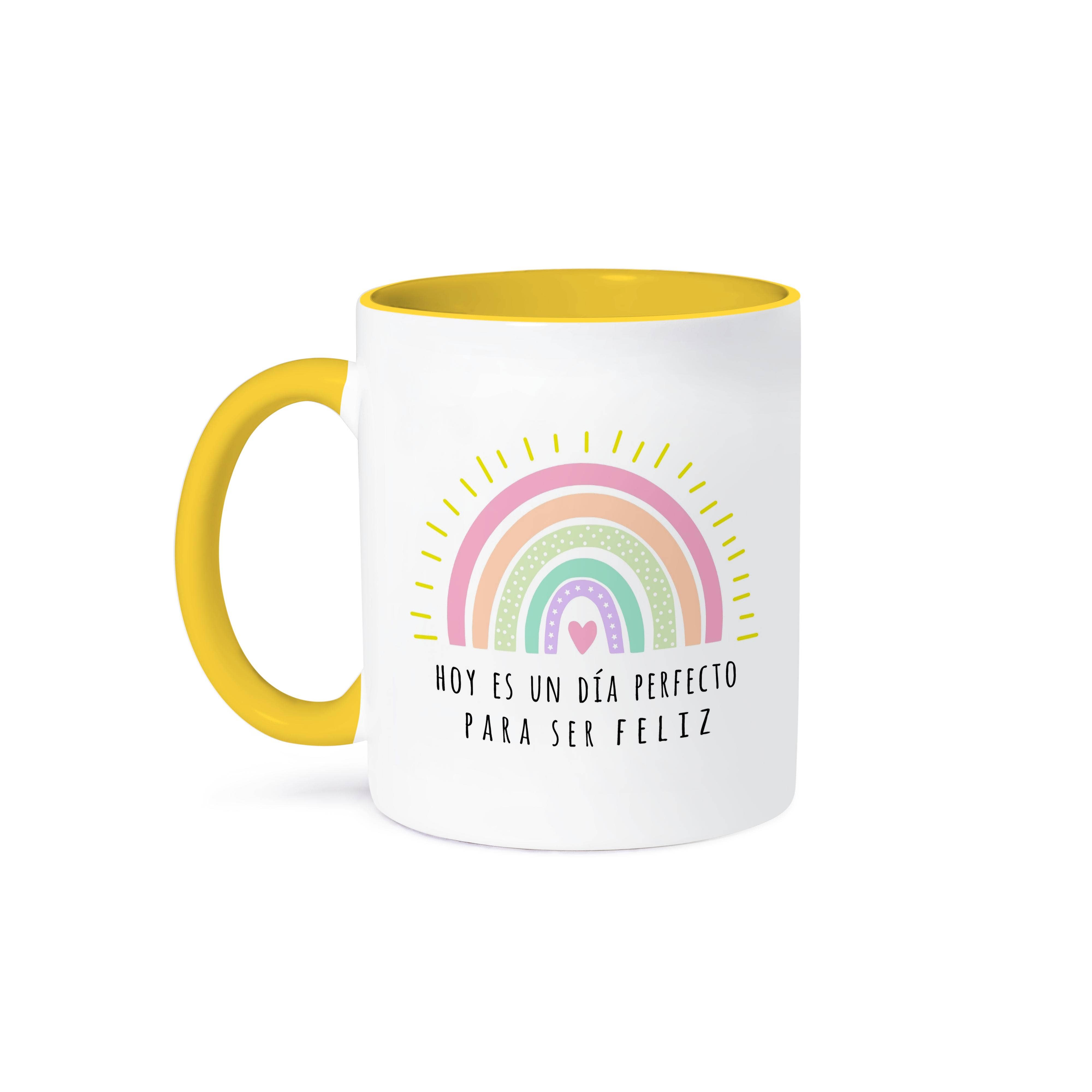 3dRose – Caneca por atacado – 3dRose, Hoy es un Dia Perfecto Para Ser Feliz - Caneca com Citação Fofa e Feliz em Espanhol0