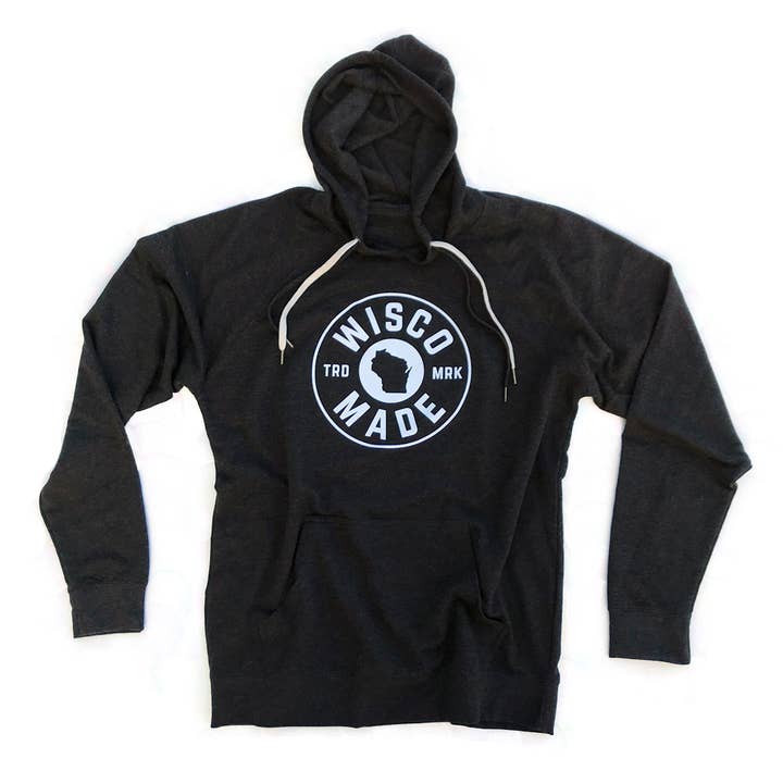 Chandail à capuchon WiscoMade Patch — Noir pour la vente par Forward Apparel Co.