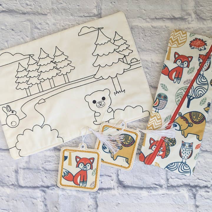 Forest Animals Reusable Coloring Mat for wholesale by Leluna Star