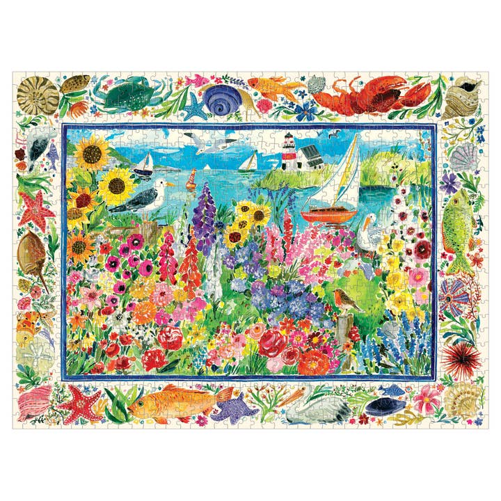 eeBoo - Wholesale Puzzle - Adult - Seagull Garden 1000 Piece Rectangular Puzzle