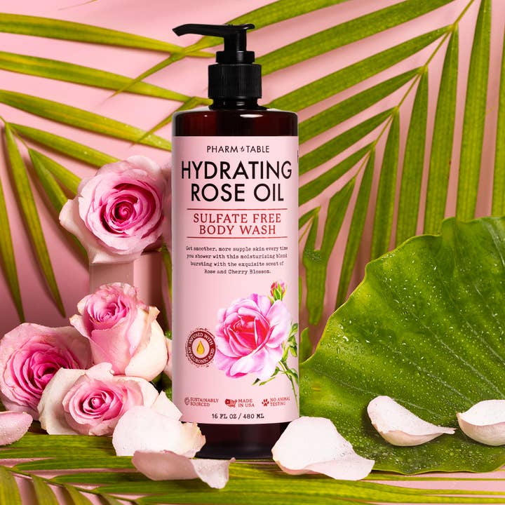 Kira Labs - Wholesale Body Wash/Shower Gel - Pharm to Table Hydrating Rose Body Wash Sulfate-Free 480ml