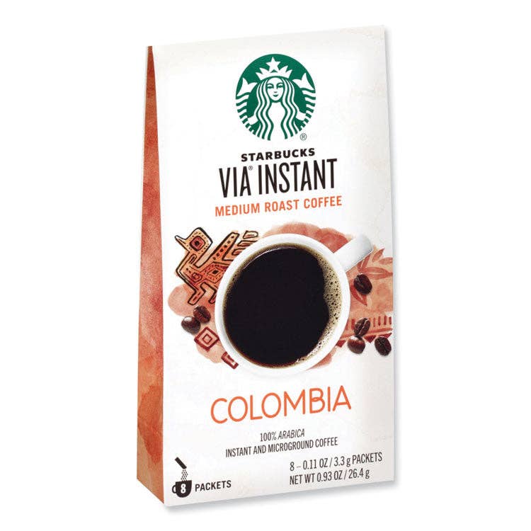 Everyday Supply Co - Wholesale Instant Coffee/Espresso - Starbucks VIA Colombia Coffee, 1.4 oz, 8/Pack, 12/Carton0