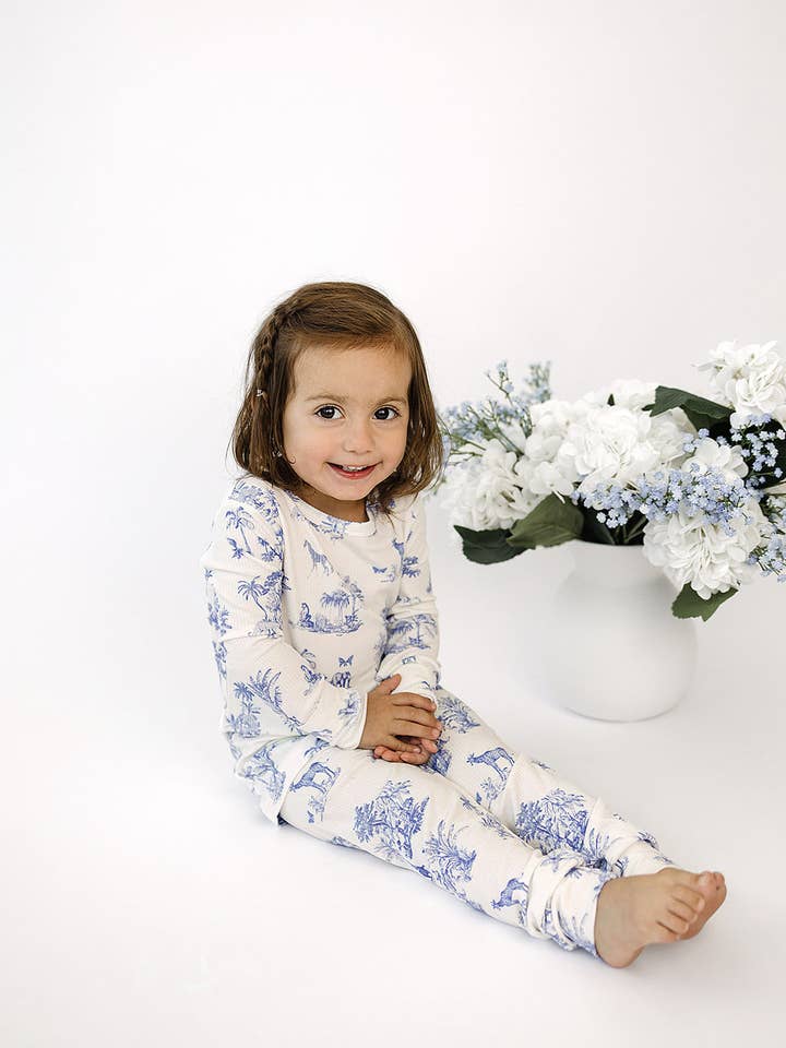 Sunday Littles - Wholesale Sleepwear Set - Kids - Slumber Pajama Set in Safari Toile2