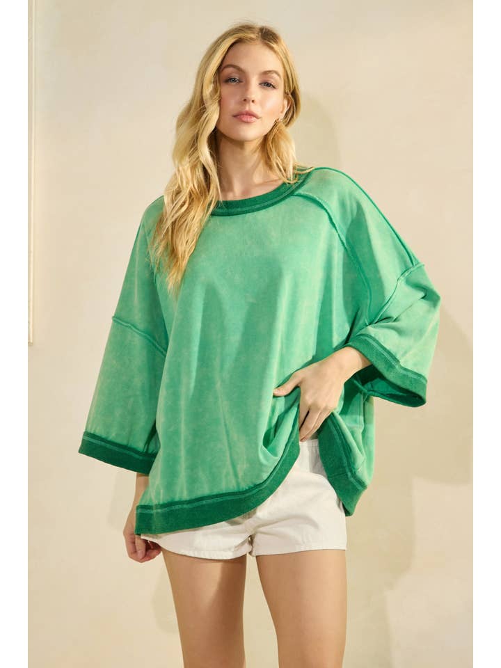 Sewn and Seen - Wholesale Top - Maternity - Mineral-Washed Oversized French Terry Top2