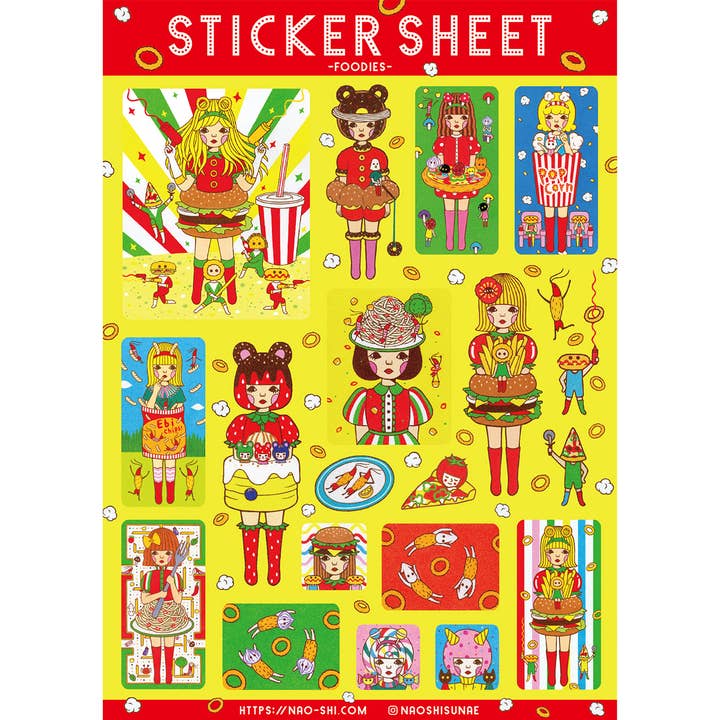 Naoshi - Wholesale Sticker - 【Sticker Sheet】Foodies
