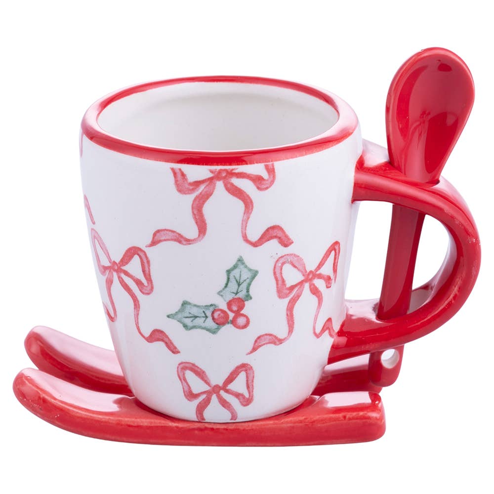 VdE Tivoli 1996 – wholesale Drinking glass/cup – XMAS FIOCCHI COFFEE CUP SLEIGH/SPOON 3 ASSORTED1