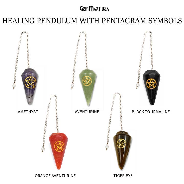 GemMartUSA - Wholesale Pendulum board - Gemstone Healing Pendulum, Pendant Crystal Reiki Divination10