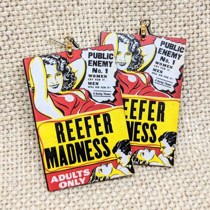 Reefer Madness Vintage Earrings for wholesale by Iamsonotcool