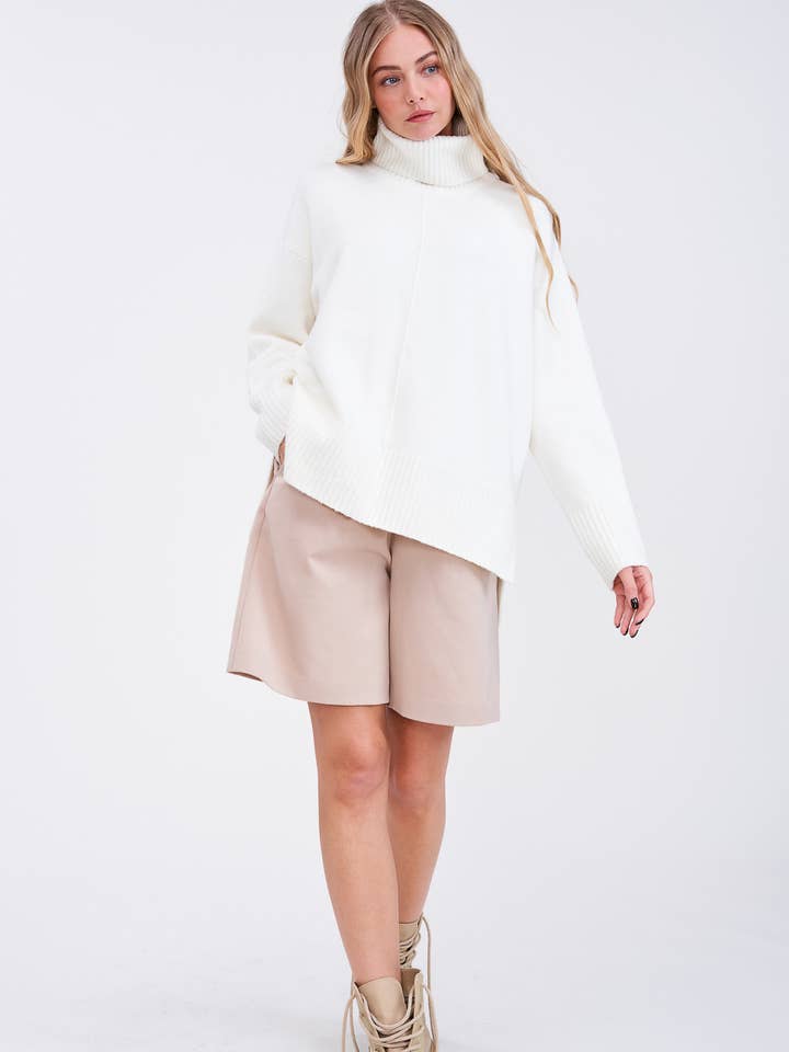 Morienne Sweater Pullover Cream for wholesale by FLAT WHITE