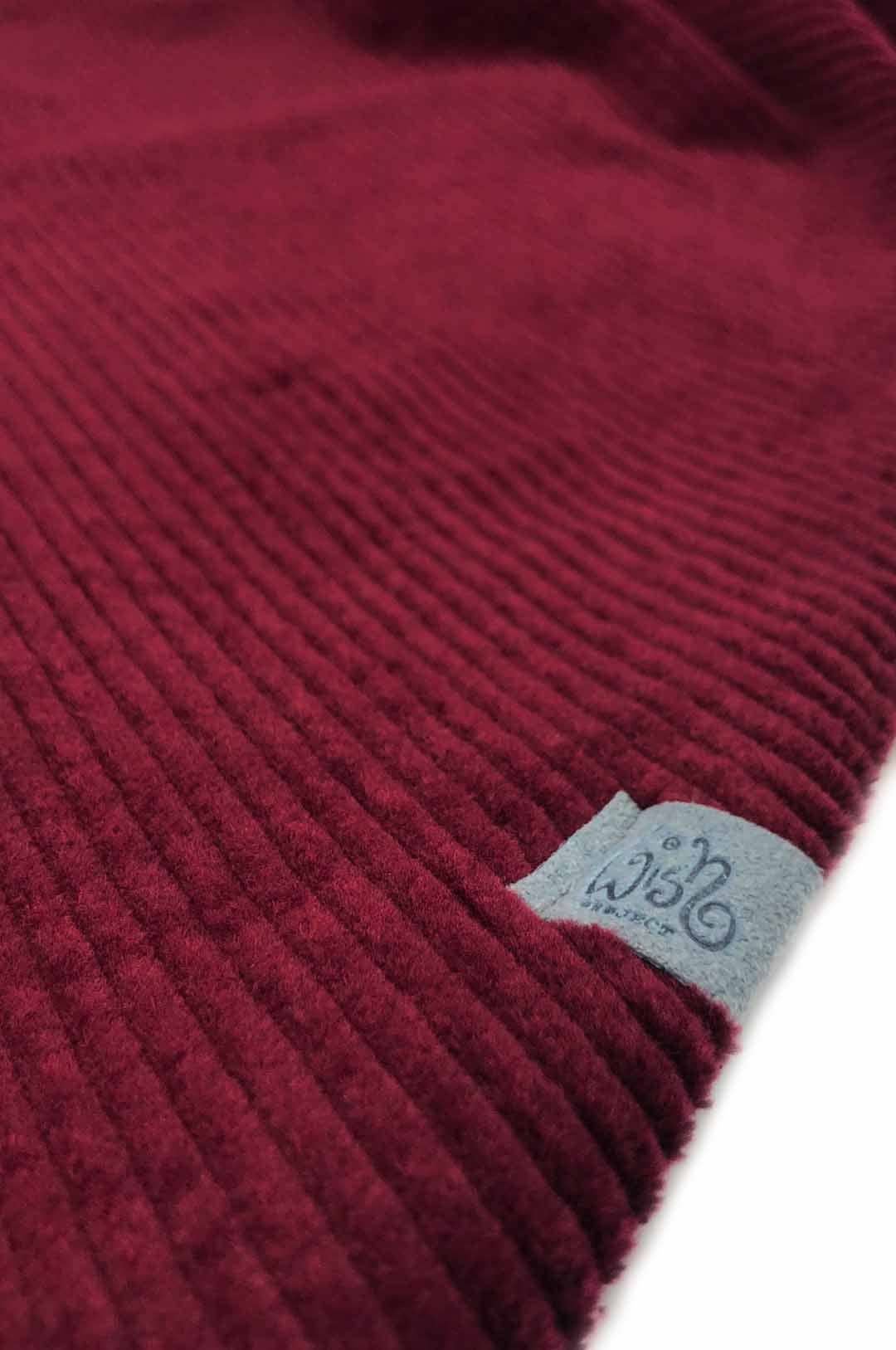 Wishproject - Wholesale Scarf - Women's - Triangular scarf | Corduroy | Burgundy3