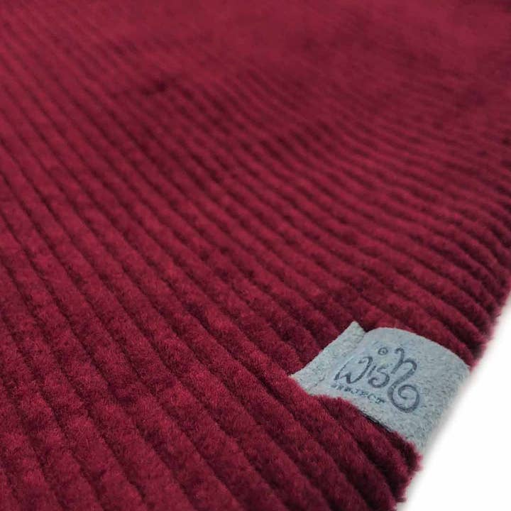 Wishproject - Wholesale Scarf - Women's - Triangular scarf | Corduroy | Burgundy3