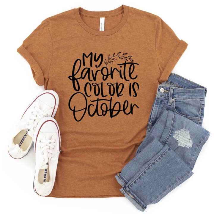 Ma couleur préférée est octobre - T-shirt unisexe pour la vente par GirliesGalore