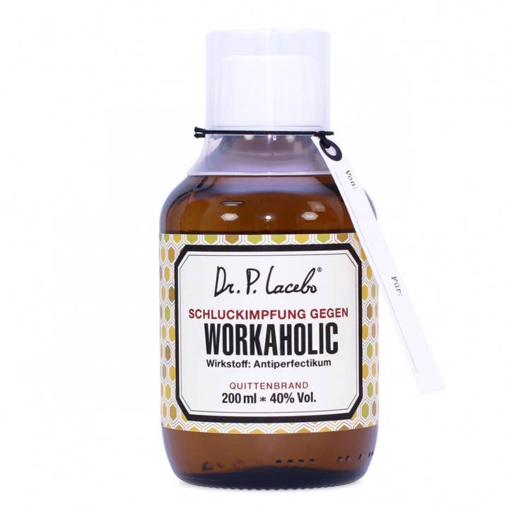 Dr. P. Lacebo - Wholesale Gag Gift/Novelty Gift - “Workaholic” oral vaccination