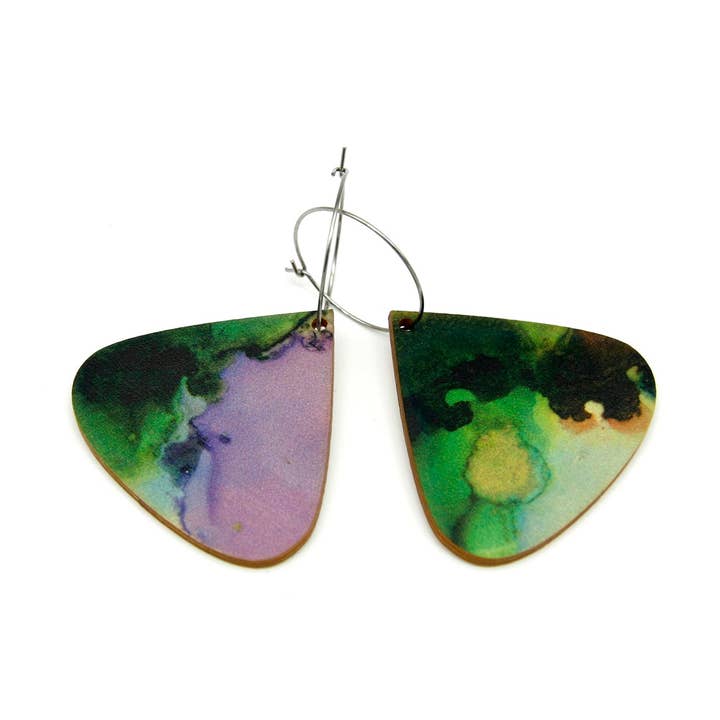 Tropfen Üppige Holzohrringe für den Großhandel von Solart