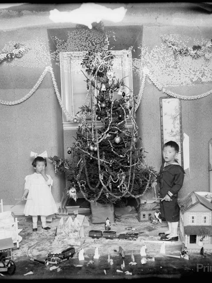 Koo Children, Christmas Tree in 1919 for wholesale by Print Collection
