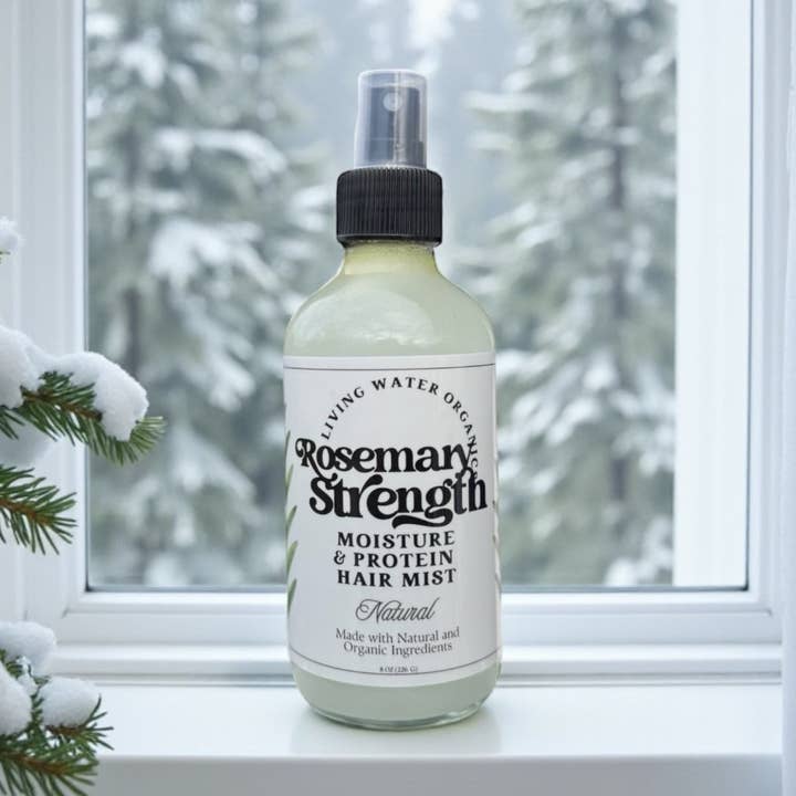 Living Water Organics - Wholesale Hair Spray - Rosemary Strength and Shine Hair Spray Mist with Protein