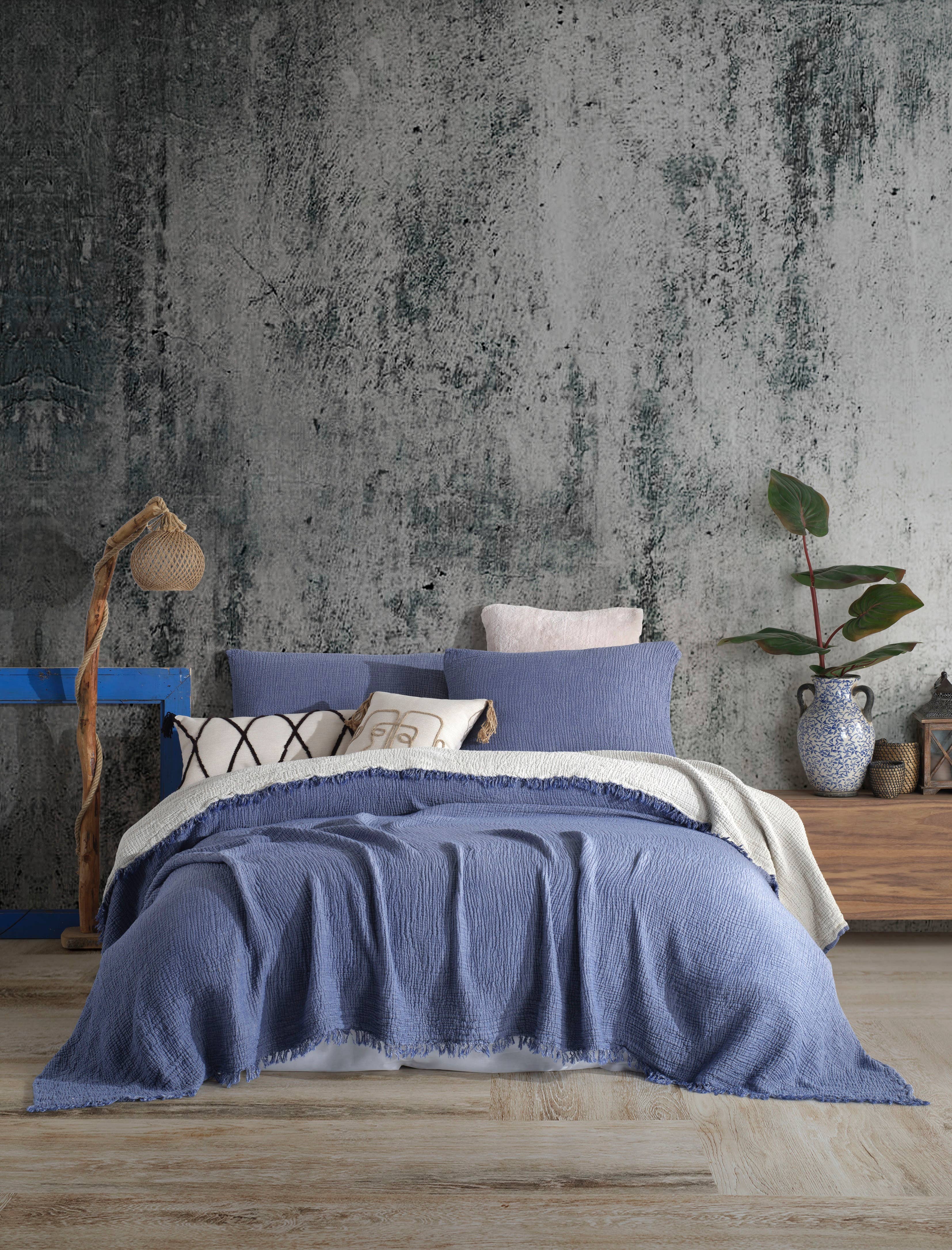 destinyhometex - Wholesale Throw Blanket - Purple color 4 layer gauze throw8