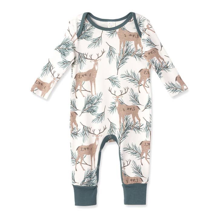 Tesa Babe - Wholesale Jumpsuit - Baby - Baby's Christmas Deer Pine Bamboo Romper