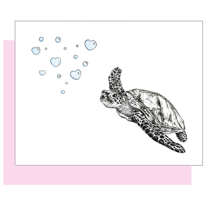 Carte de tortue de mer pour la vente par Erin A. Ellis