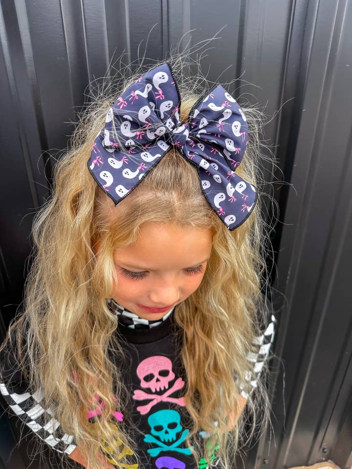 Girly Ghosty Big Bow for wholesale by Texas Top Knots