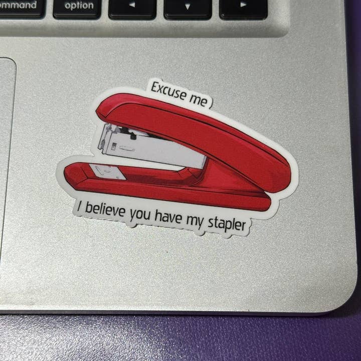My Graphic Fairy Designs - Wholesale Sticker - Excuse Me Stapler Sticker, Funny Office Humor Decal1