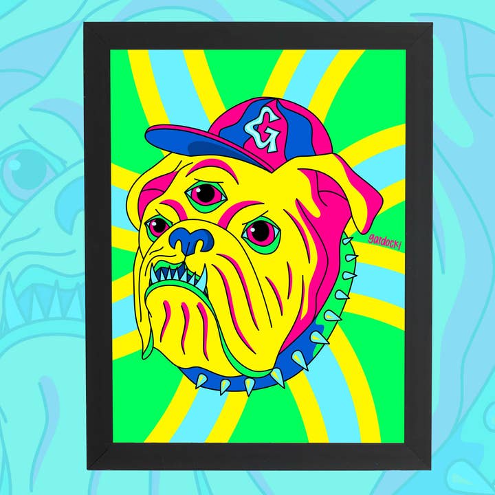 Impressão de Arte Funky Dawg por atacado de Brianna Gardocki Art