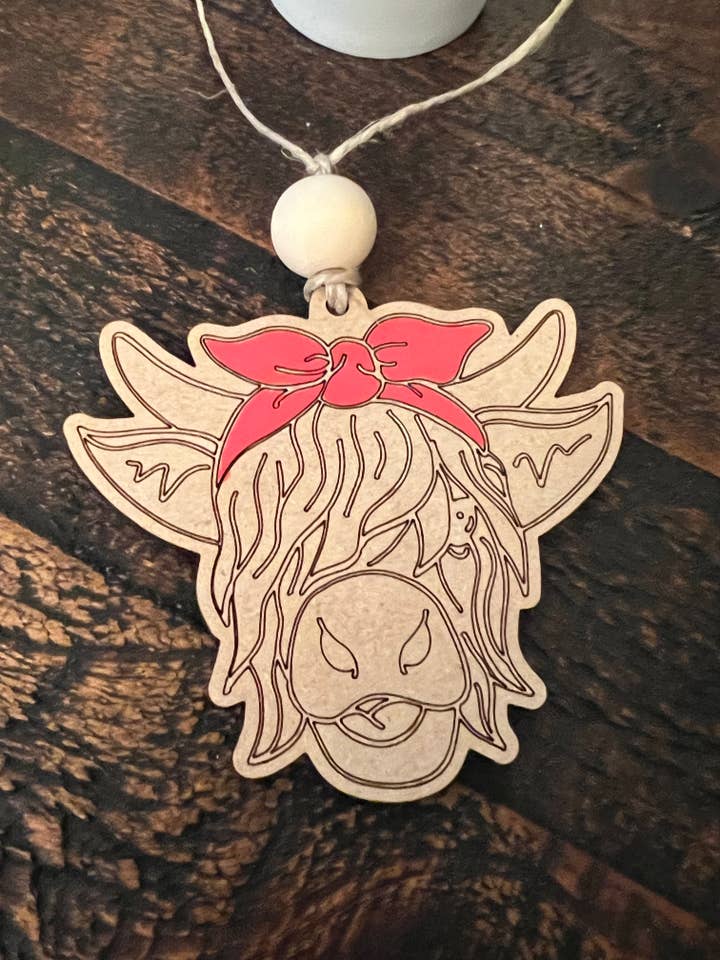 highland cow car charms for wholesale by Suchfungoods