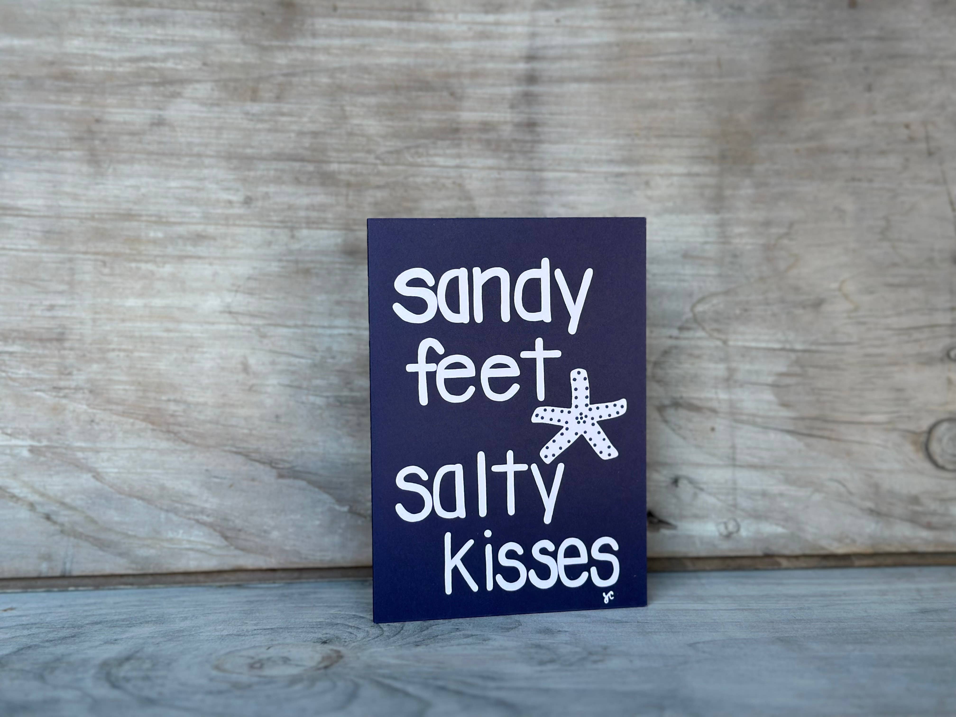 Citrus Daisy - Vendita all'ingrosso Biglietti di auguri generici - Carta Piedi Sabbiosi Baci Salati3